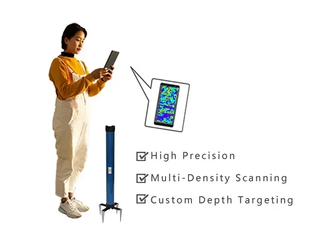 ADMT-1GT3 100m Depth Object Mineral Under Ground Detector 3D/Sectional/Curve Diagram All Mineral Detector