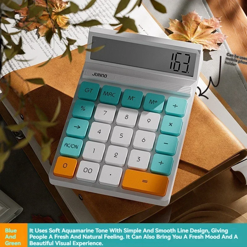 Office Calculator Goddess Model with Mobile Phone Holder Accountants Large Screen Financial Calculator for Home School Office