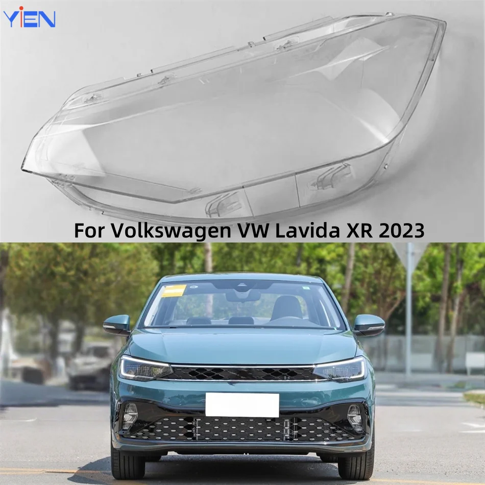 For Volkswagen Vw Lavida Xr 2023 Car Gadgets Auto Shell Glass Lamp Cover Car Front Headlight Lens Cover Lights Shell