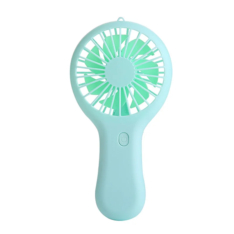 Handheld Mini Fan Portable USB Charging Convenient Small Fans Catapult Pocket Hand-Held Fan with Base Outdoor Fan-Green