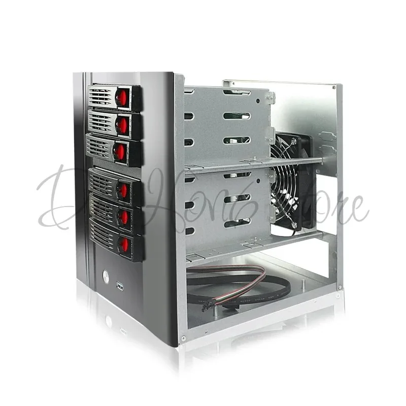 Suitable for 6-disk NAS chassis, Hei Zunhui hot-swappable home theater private cloud storage itx small host box