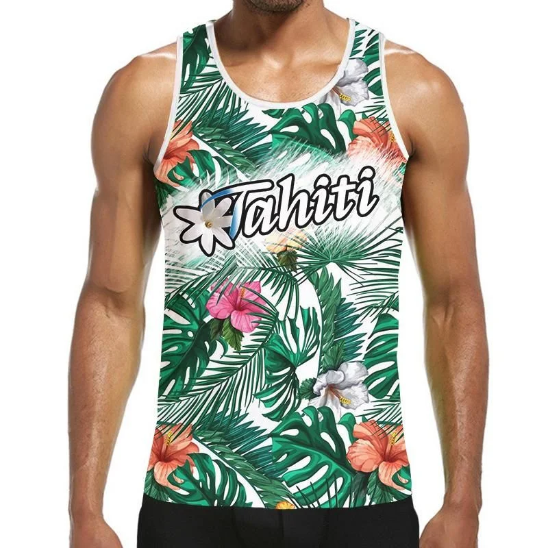 

Fashion 3D Print Polynesia Tahiti Hawaiian Tank Top Men Hipster Summer Casual Quick Dry Sleeveless Loose Gym Vest Streetwear