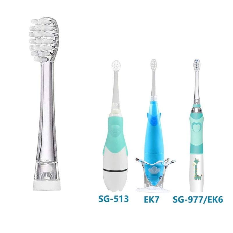 6PCS Kids Toothbrush Heads Replacement For Seago Sonic Electric Toothbrush Children Replacement Brush Head Ultral Soft SG-025