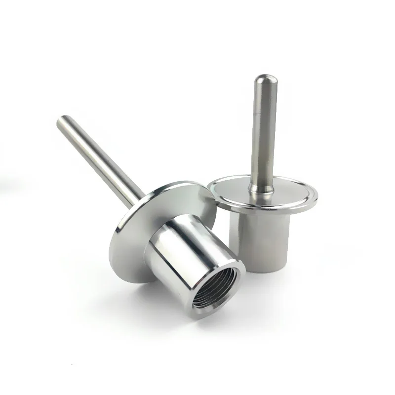 SS304 Sanitary Tri Clamp 50.5mm Electric Heating Element Casing Temperature Sensor Housing Tube for Homebrew Beer Fermentation