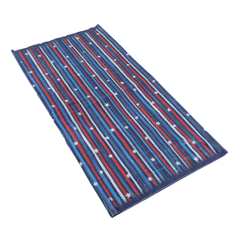 

Rectangle Star Tablecloth Brightly Colored 4th of July Patriotic Cover Protective Festival
