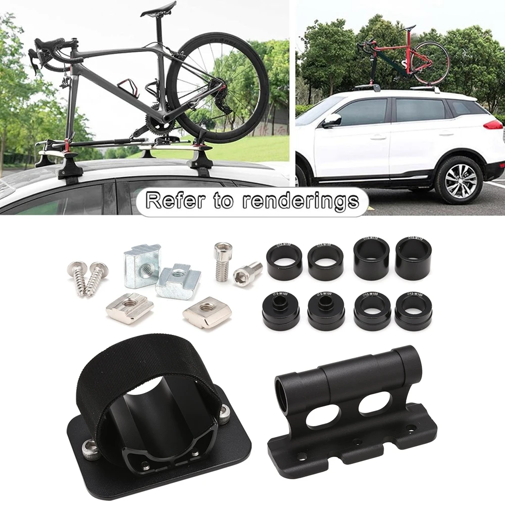 

Road Bike Front Fork Stand Kit Bicycle Carry Rack For Car Roof, Quick Release Fixed Clip Mount SUV Modified Parking Rack Bracket