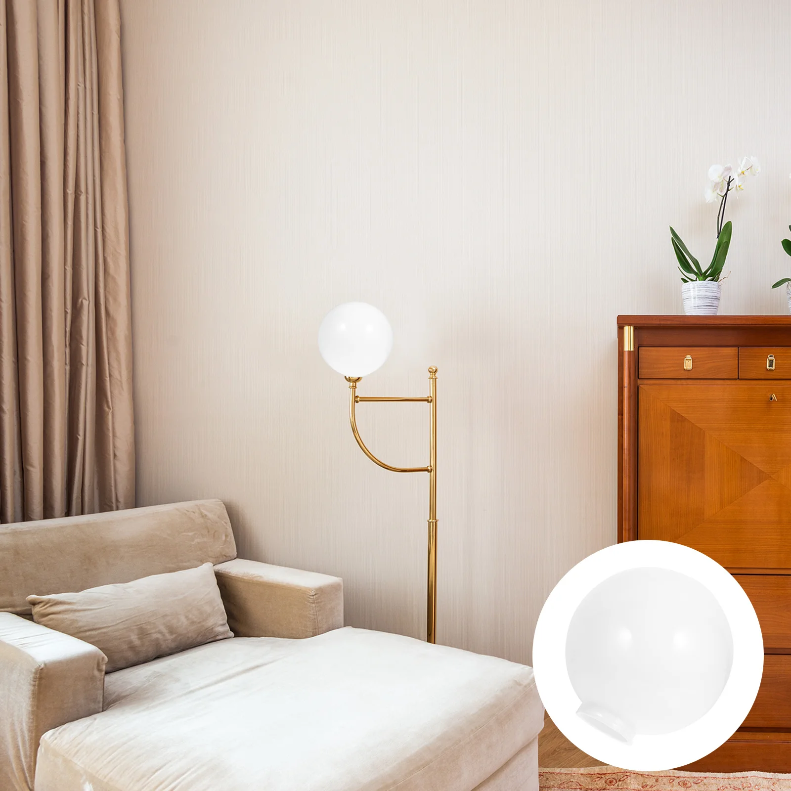 

Spherical Lampshade 30CM Acrylic Globe Cover Outdoor Lampshade Round Milk White Handmade Lighting Accessories