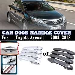 For Toyota Avensis T270 2009~2018 2014 2015 2017 Car Anti-rust Door Handles Covers Exterior Scratch Protective Decor Accessories
