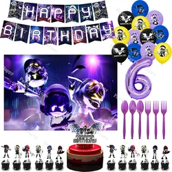 Murder Drones Birthday Party Decoration Balloon Backdrop Cake Topper Split Sales Murder Drones Birthday Party Supplies