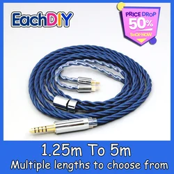 99% Pure Silver OCC Graphene Alloy Full Sleeved Earphone Cable For 0.78mm 2pin IEM West W4r UM3X UM3RC JH13 LN008620