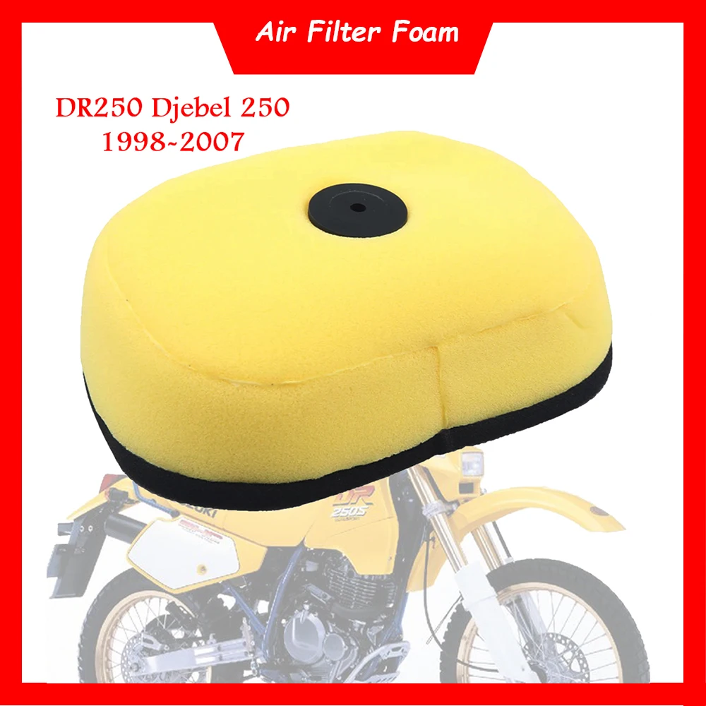 

Motorcycle Engine Air Filter Cleaner Air Intake Filter Dual Foam Sponge For Suzuki DR250 DR 250 Djebel 250 1998-2007