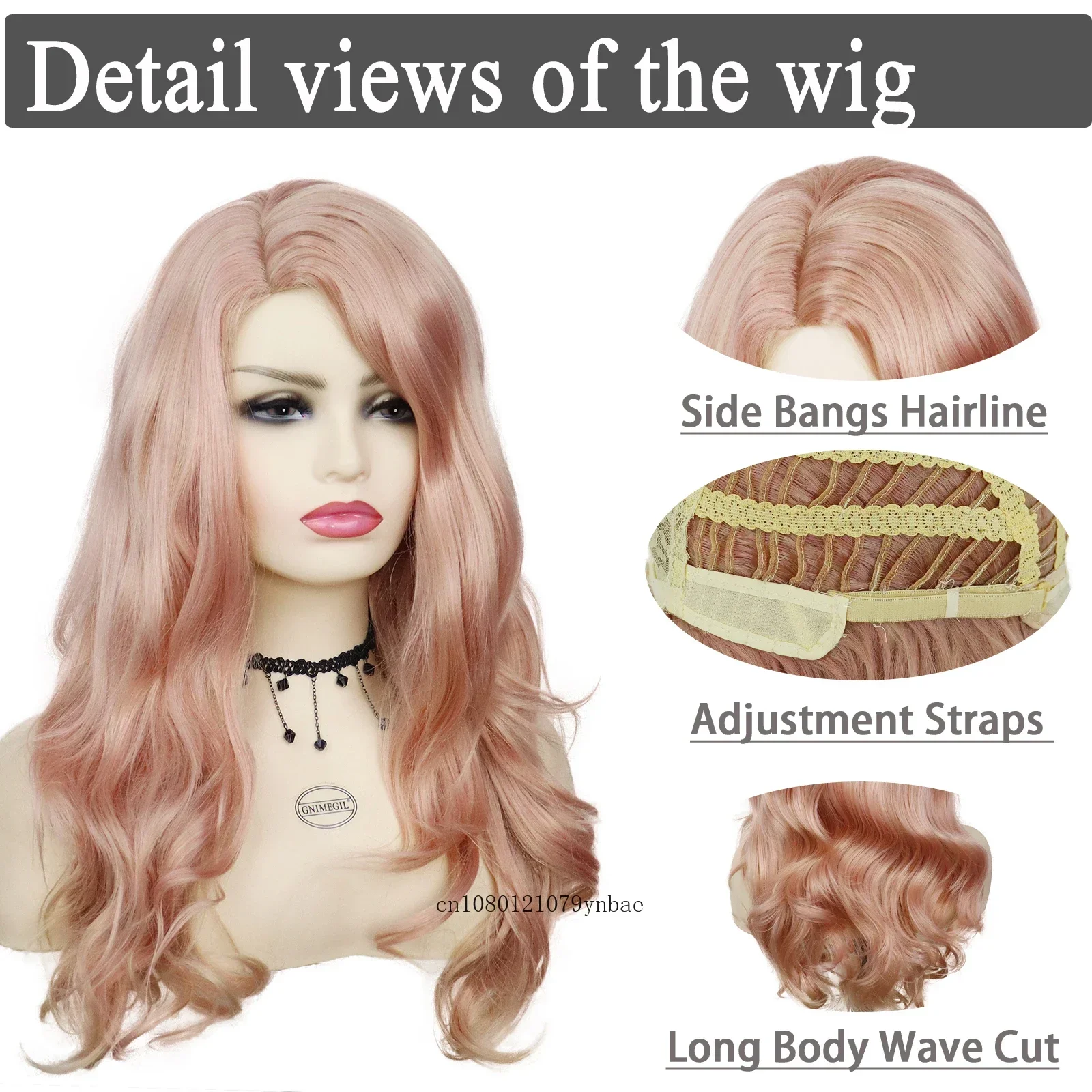 Różowa Peruka Syntetyczne Długie Kręcone Peruki dla Kobiet Lady Girls Cosplay Lolita Peruka Halloween Karnawał Kostium Impreza Użyj Naturalny Wygląd