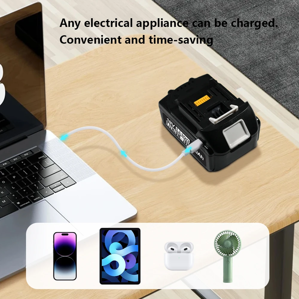 

Литий-ионный аккумулятор 3-6 Ач для электроинструментов Makita 18В, для строительства и садоводства, с портом зарядки Type-C