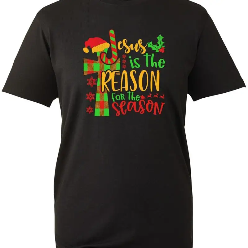 Jesús es la razón por la temporada camiseta Feliz Navidad fe amor vacaciones