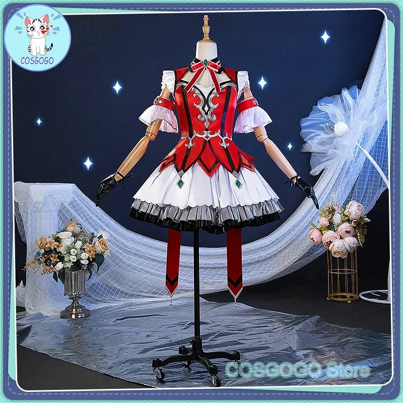 COSGOGO [Customized] Umamusume: Pretty Derby Win Variation Decisive Suits Dress Cosplay Costume Cos Game Anime Party Uniform Hal