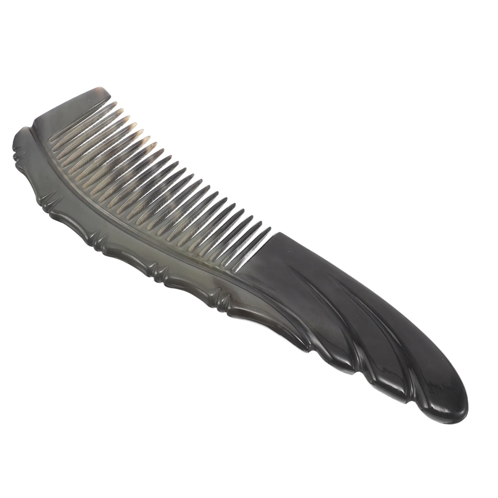 

Natural Cow Horn Comb Single Piece High Gloss Finish Hair Styling Comb for Long Or Short Hair Unisex Design