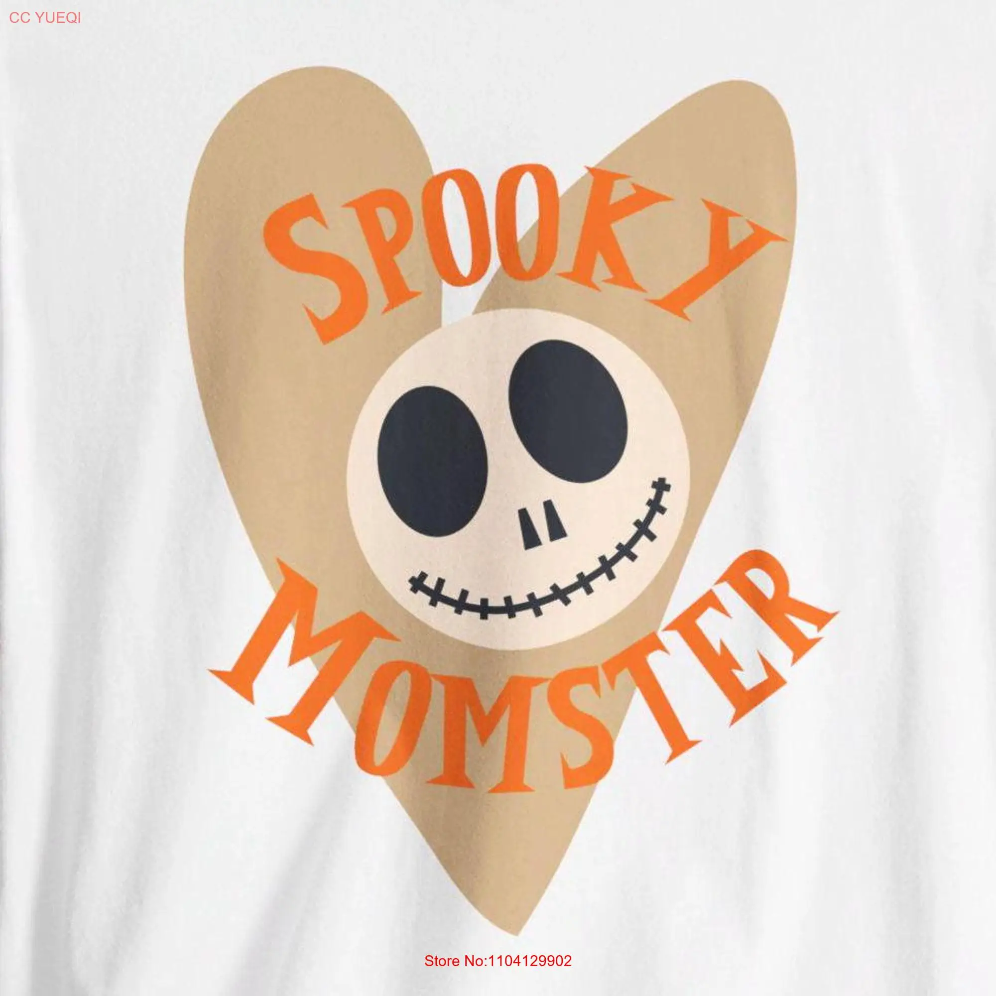 Spooky Momster T Shirt Halloween for the Monster Mom Cute with Heart long or short sleeves