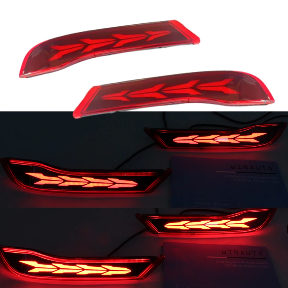 2Pcs For Chevrolet Tracker 2019-2023 LED Rear Bumper Light ABS LED Rear Bumper Light Red / Smoke Cover LED Rear Bumper Light