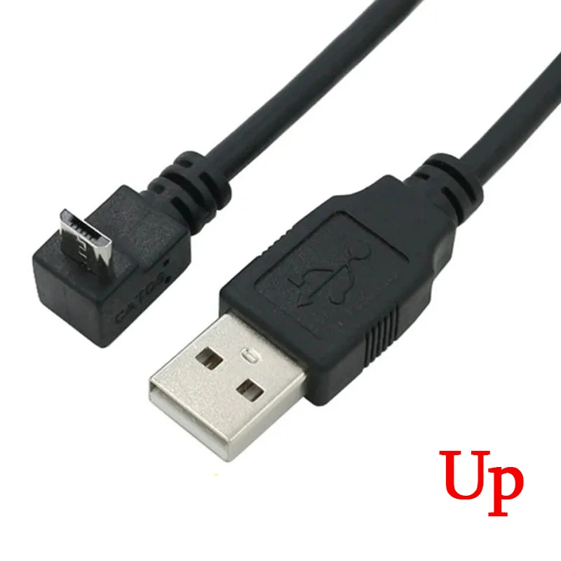 Up Down Left Right Angled 90 Degree USB Micro USB Male To USB Male Data PhoneCharge Connector Cable 0.3m 0.5m 1m 1.5m for Tablet