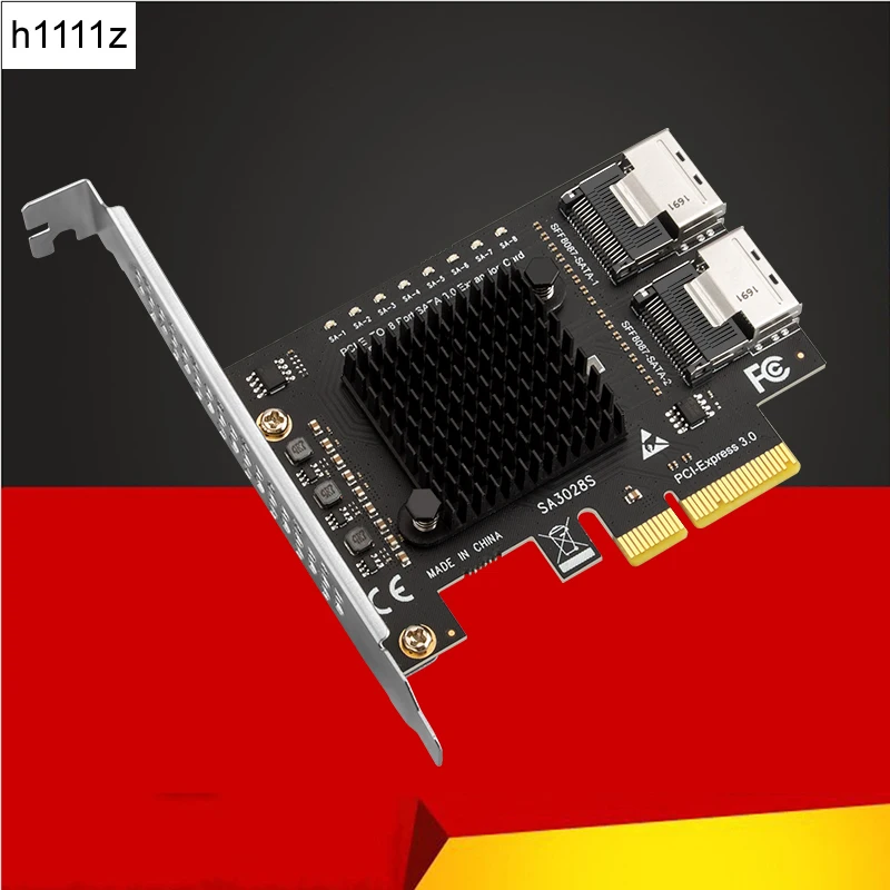 

SSD-адаптер PCIe-Mini SAS 8087, 8 портов, SATA 3,0, 6 Гбит/с