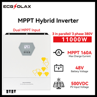 ECGSOLAX 11KW Solar Hybrid Inverter 230Vac 48V With Dual Input MPPT 160A Charging Controller 11000W Hybrid Solar Inverter BMS