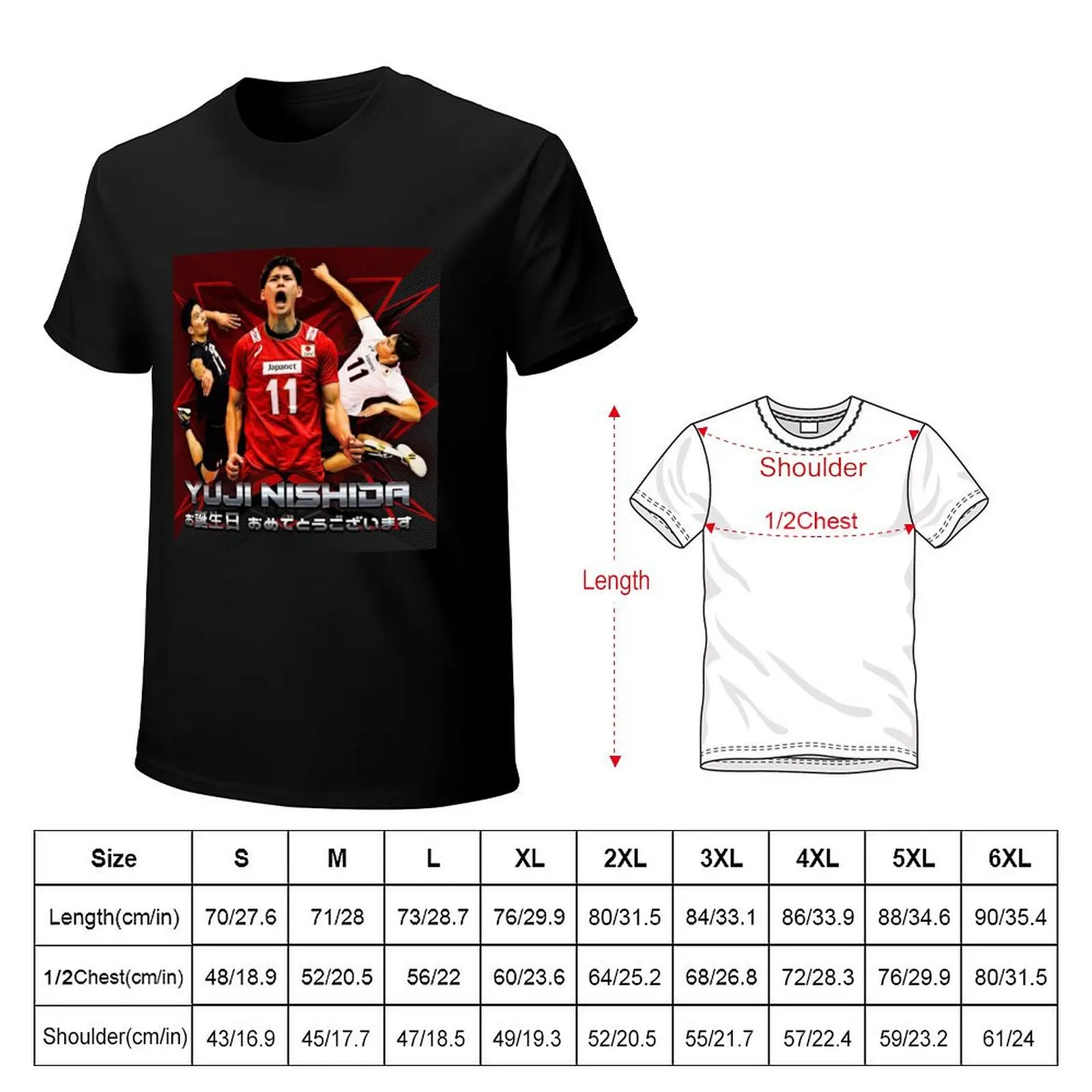 yuji nishida - nishida T-Shirt quick drying Clothing vintage anime shirt Funny t-shirts outfits for men