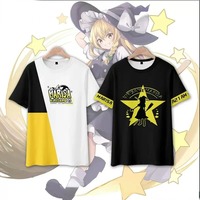 Touhou Project Kirisame Marisa 3D Print T Shirt para Homens e Mulheres, Verão, O-pescoço, Manga Curta, Engraçado, T Gráficas,