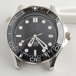 NH35 Case Dial 41mm Stainless Steel Strap Transparent Case Back for Seamaster 300 NH36 Movement Men Watch Accessories Assemble