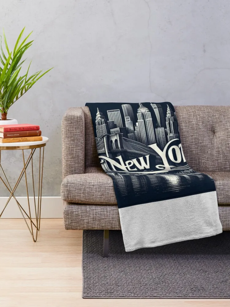 The Essence of New York Throw Blanket Beautifuls christmas decoration Nap Luxury Brand Blankets