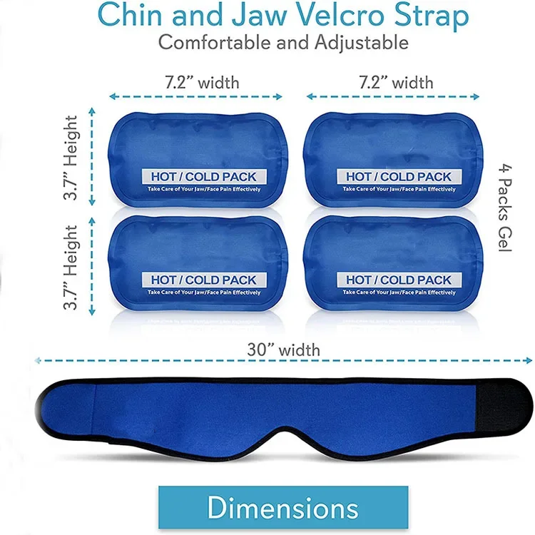 Velcro Cold Compress Headband Suspected Adhesive Ice Compress Headband Suitable Pressure Suspected Adhesive Mask