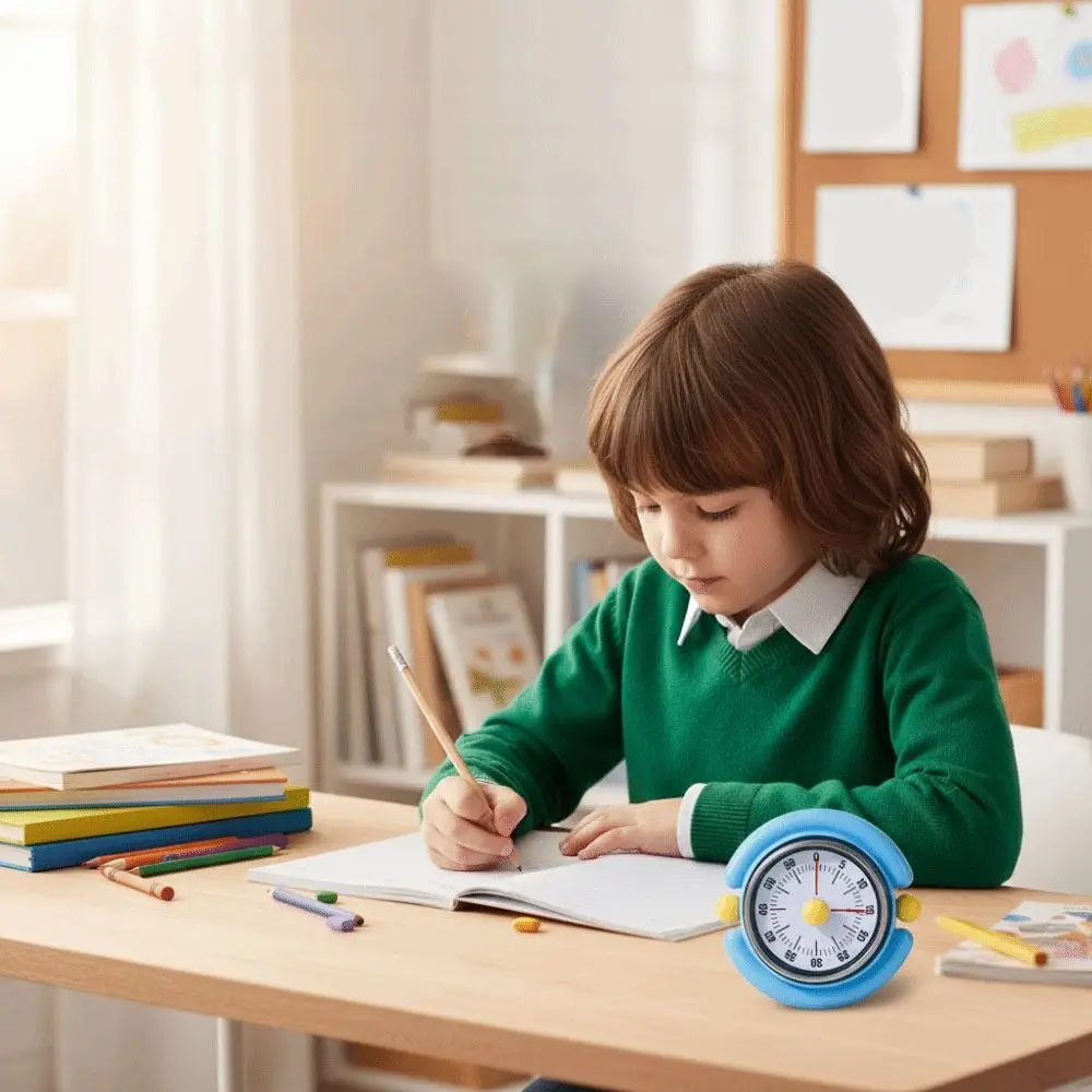 60-Minute Visual Timer Timer Reminder Battery Free Countdown Alarm Clock Mechanical Operation Visual Display