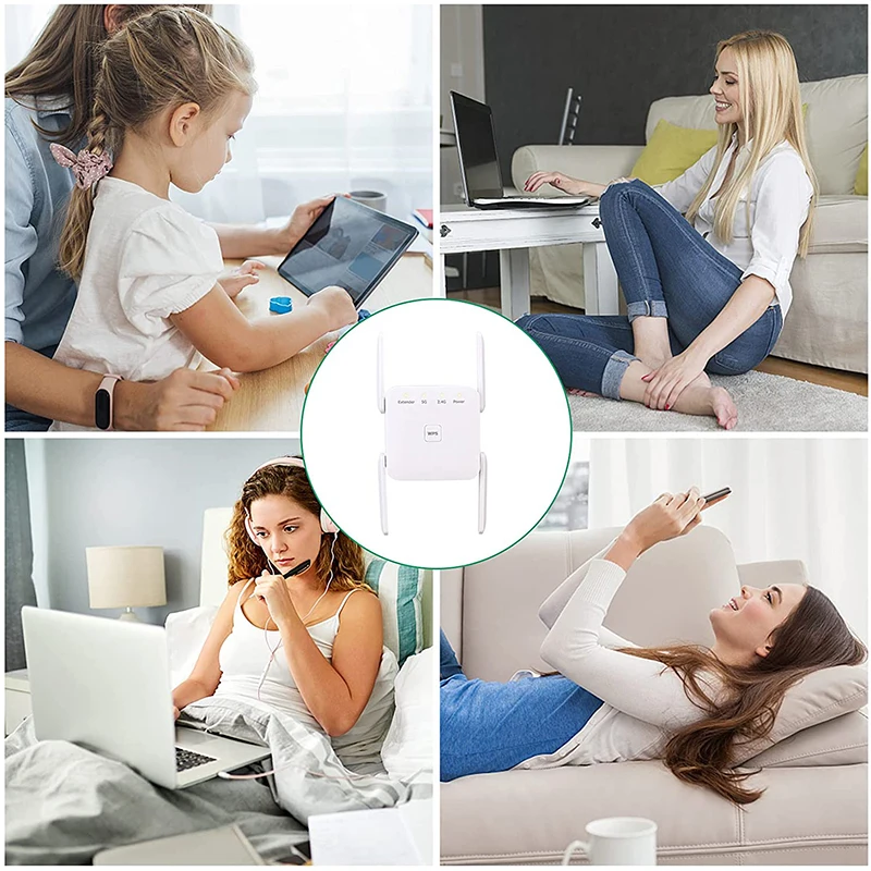 Imagem -03 - Wi-fi Repetidor Ac1200 wi fi Impulsionador Dual Band Wi-fi Adaptador Ghz Sinal 1200mbps Extender de Longo Alcance 5g