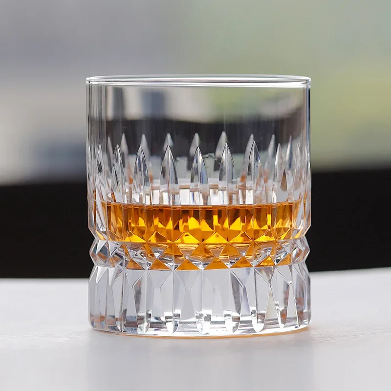 Japanese European Style Hand-carved Edo Kiriko Crystal Glass Whiskey Glass Beer Glass
