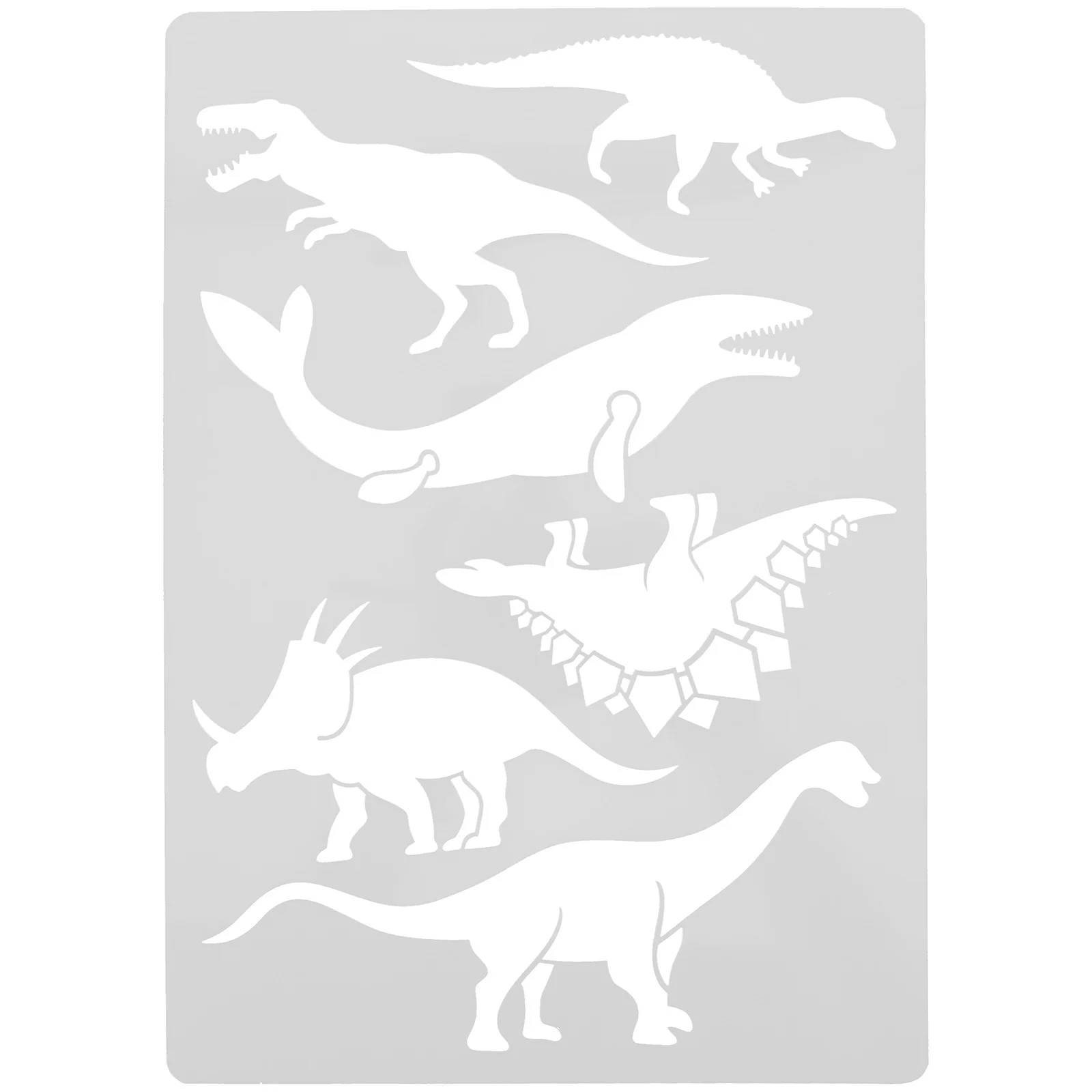 قالب استنسل للرسم المجوف على شكل ديناصور يمكنك صنعه بنفسك استنسل رسم بلاستيكي قابل لإعادة الاستخدام للاستخدام في الفصول الدراسية