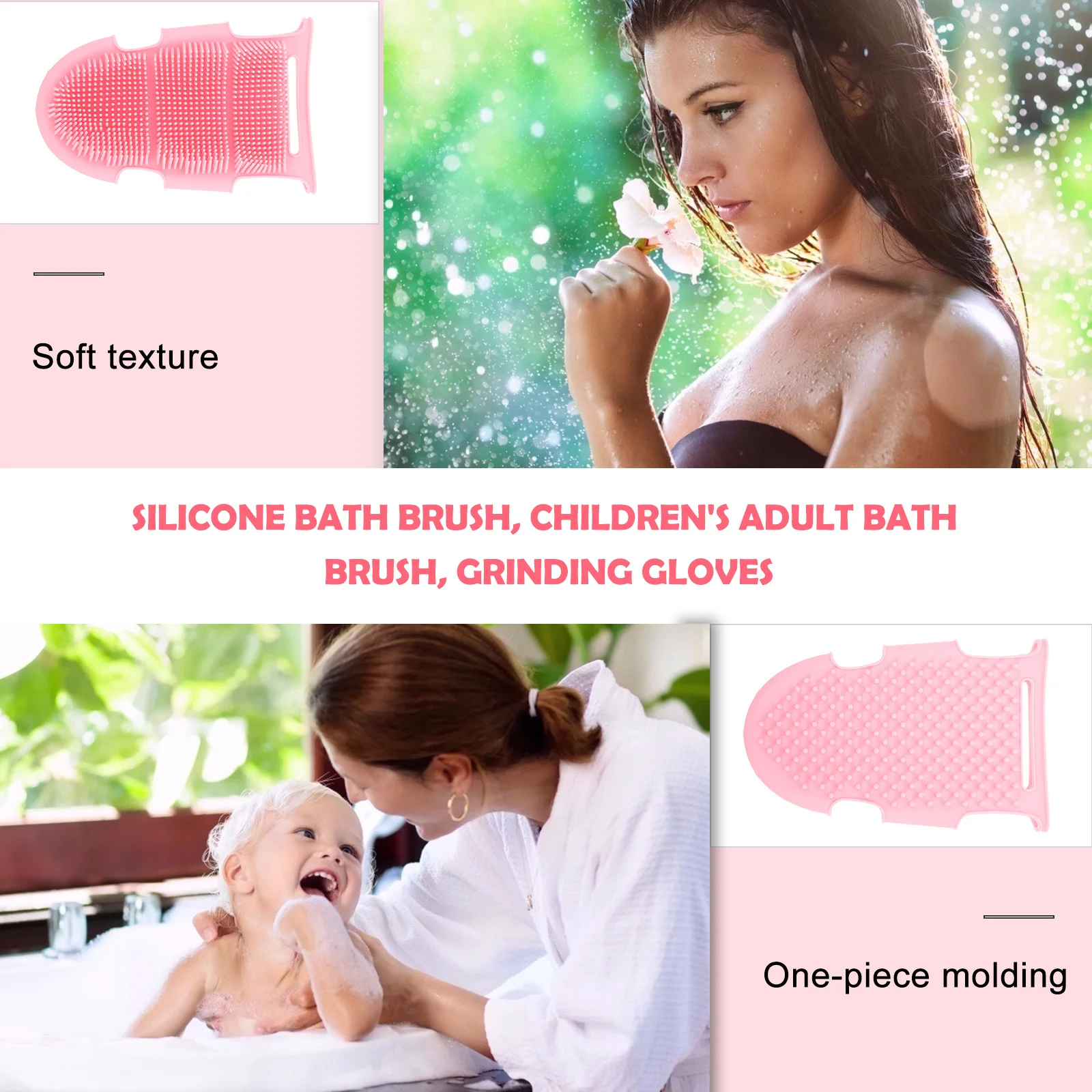 

Bathing Gloves High-Quality Silicone Exfoliating Scrubber Gentle Skin-Friendly Massage Tool For Deep Clean Spa Shower Use