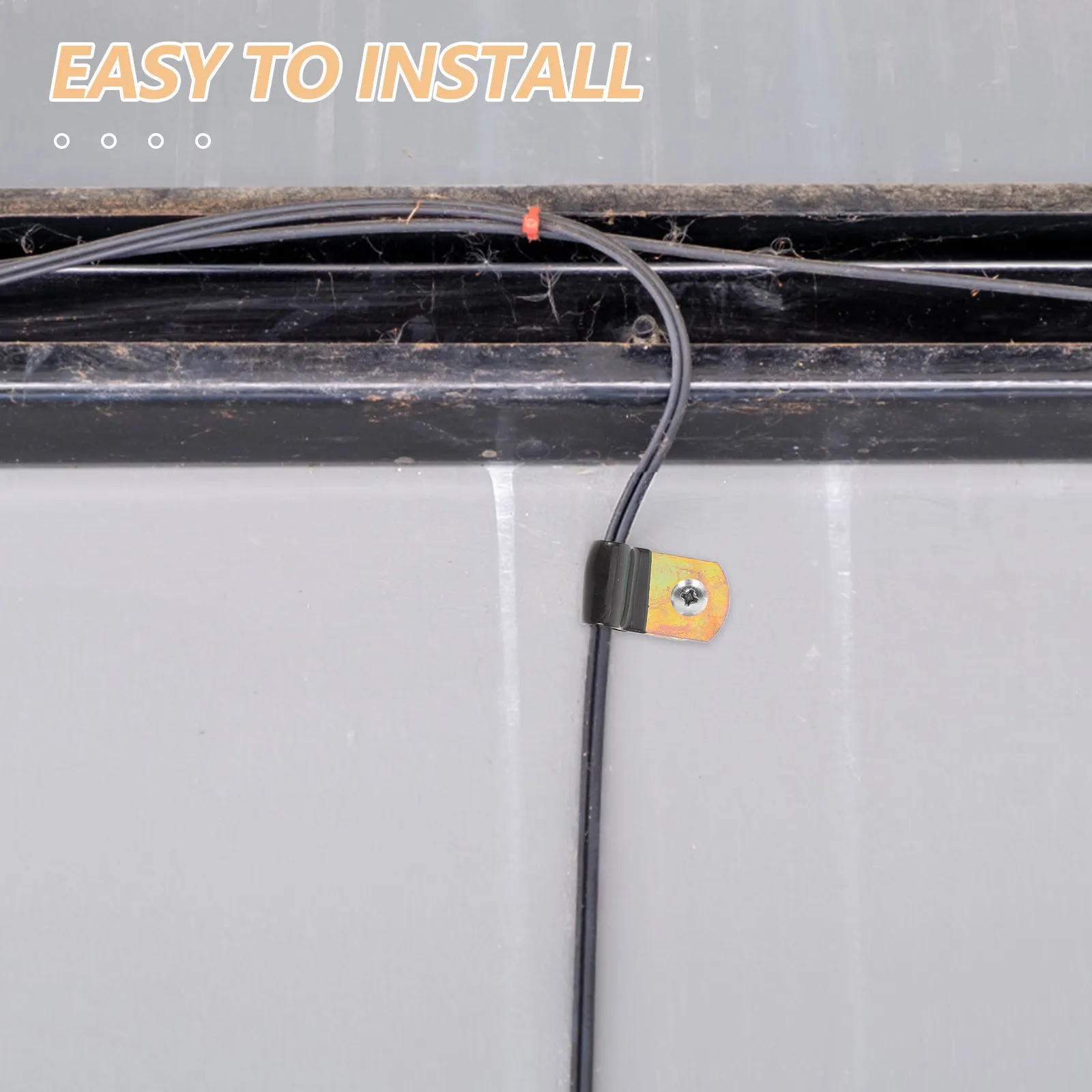 

Набор из 50 изолированных зажимов для проводов из углеродистой стали с резиновым покрытием для электрических кабелей, клипсы для организации проводов, настенные крепления для кабелей