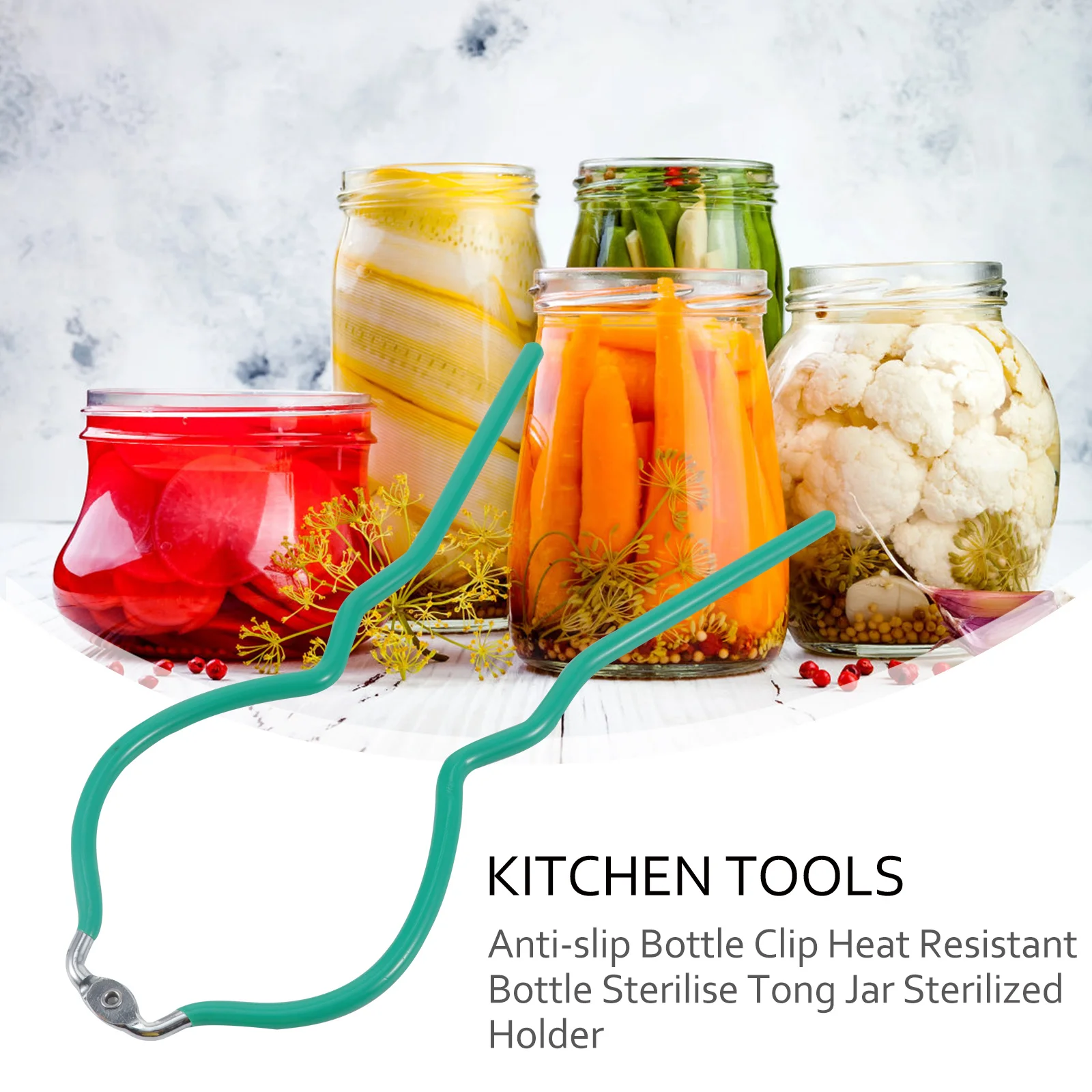 Pinza antideslizante para biberones, resistente al calor, plegable, Clip de plástico y Metal, herramienta de cocina, soporte para tarro elevador de botellas