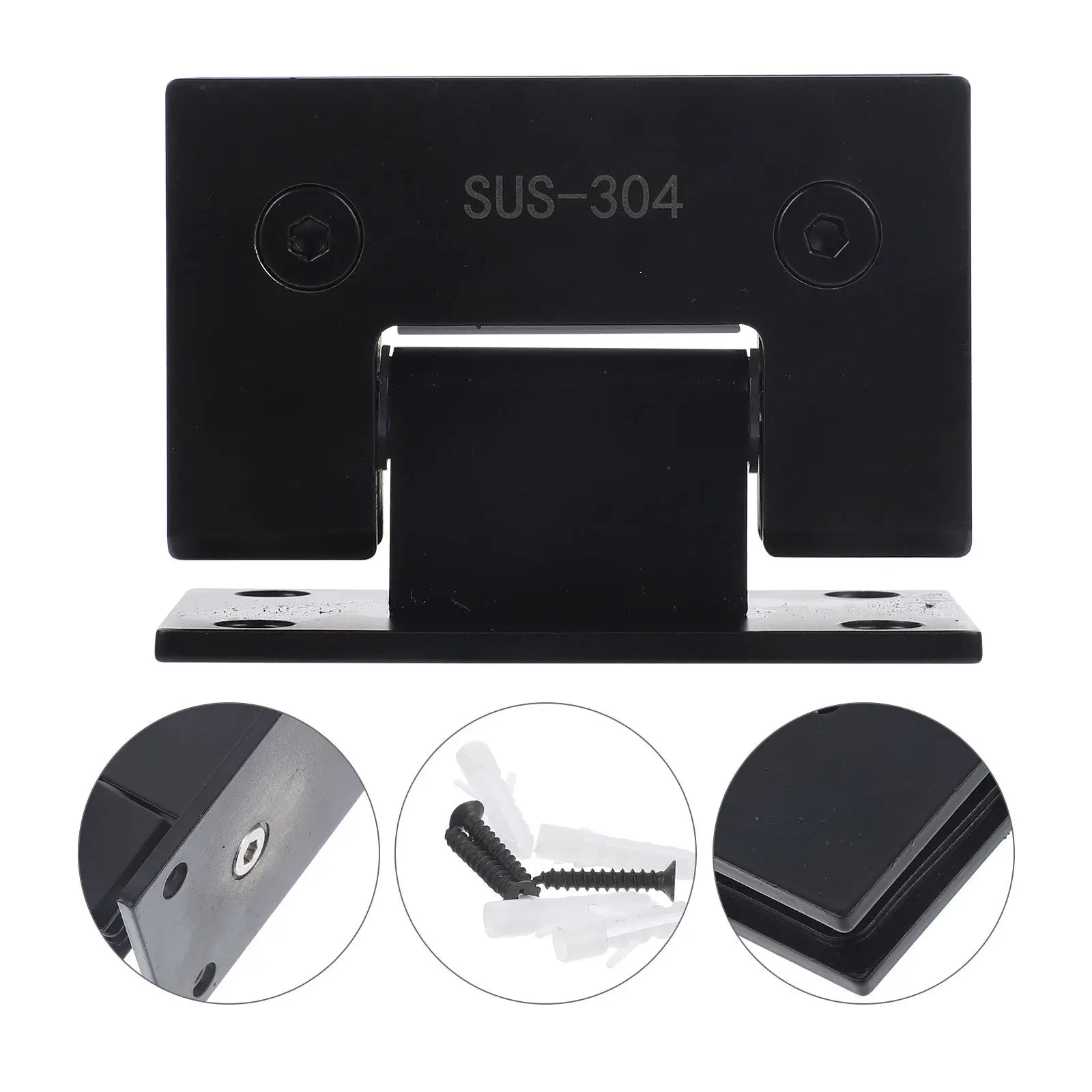 

1 шт. Премиум-класса: Зажим-петля для стекла в ванную комнату, из нержавеющей стали, с силиконовым покрытием, сверхпрочный, устойчивый к коррозии, для крепления дверей душевых кабин