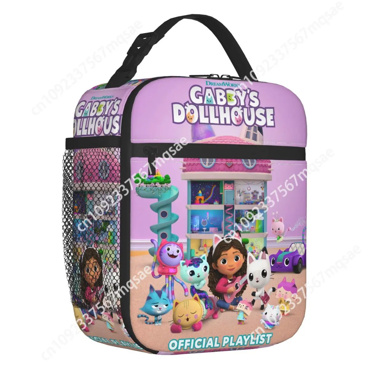 

Gabbys Dollhouse Insulated Lunch Bags for School Office Pandy Paws Gabby Mermaid Cat Leakproof Thermal Cooler Bento Box Custom