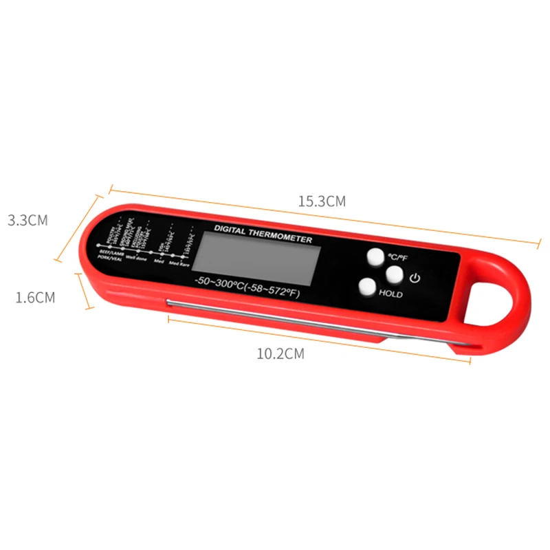 Digital Meat Thermometer Instant Read Kitchen Food Thermometer with Hold Fast for Cooking Candy Making And Outdoor Grilling