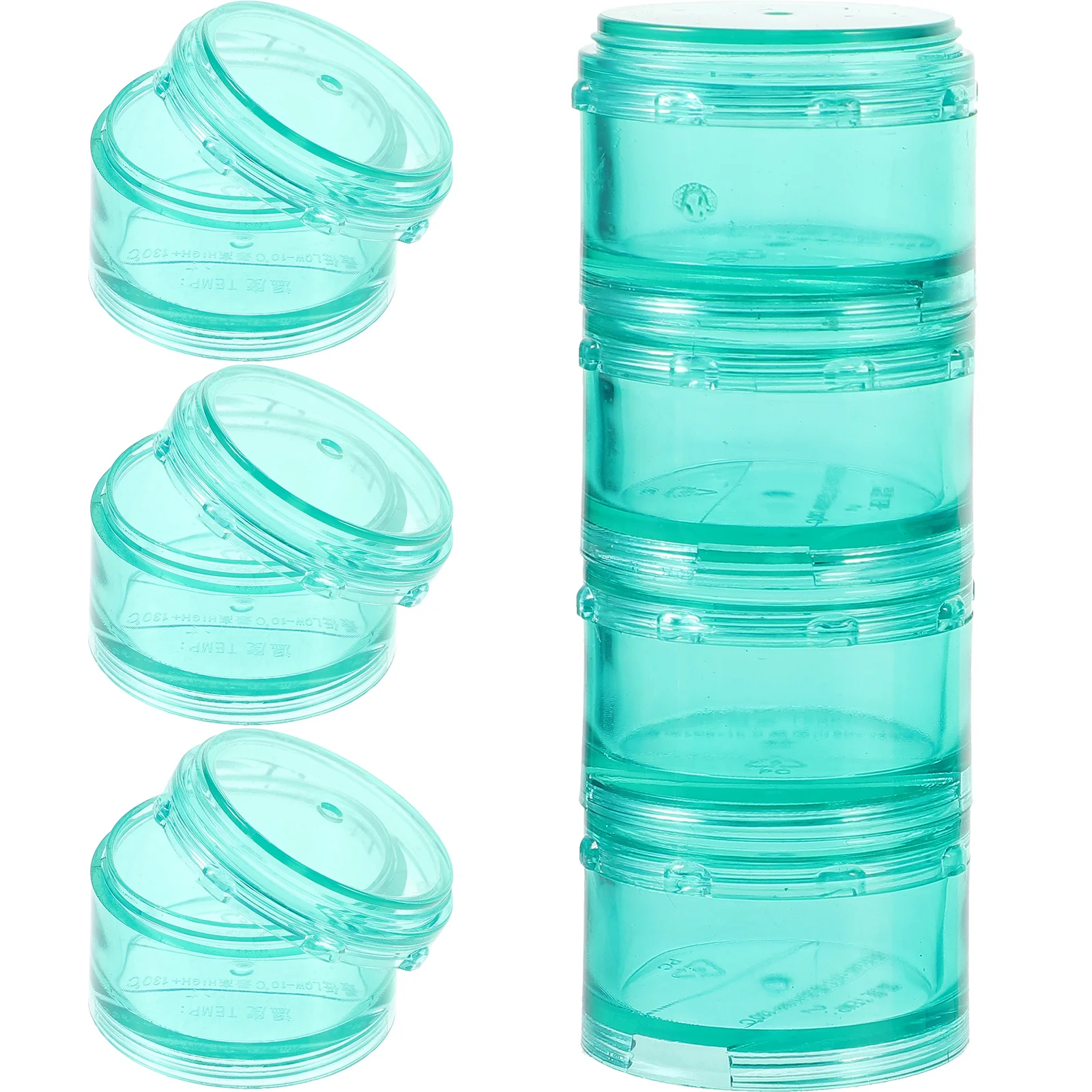 Portable Cylindrical Medicine Plastic 7 Grids Combination Storage ganizer Container Size S Round Pill Box Weekly ganizer