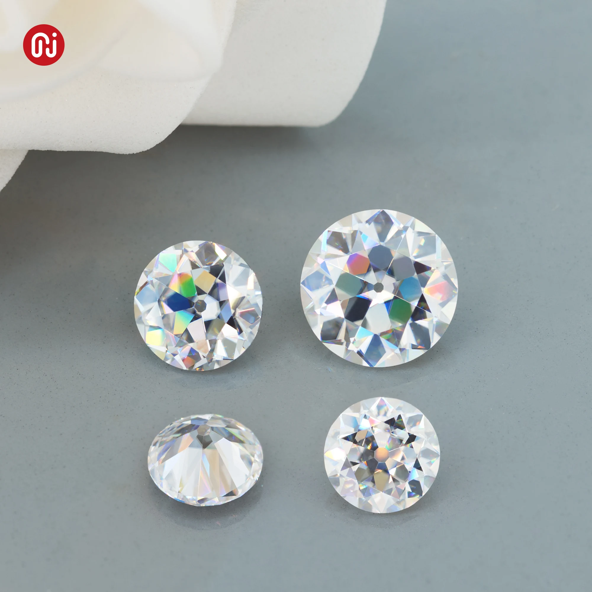 GIGAJEWE Hand-Cutting Old European Cut Round White D VVS1 Moissanite Loose Diamond Test Passed Gemstone For Jewelry Making