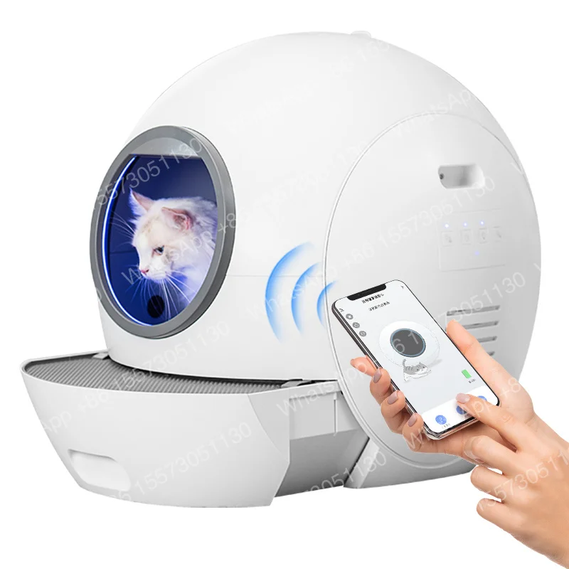 Toilet Cat Automatic Self-Cleaning Sandbox for Cats Spanish App 60l Automatic Sand Box Arenero Para Gatos Automatico