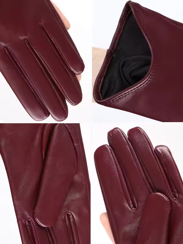 Fashion color Apparel Accessories women's leather gloves,comfortable short Women mitten,warm winter gloves women-2001 - Image 5