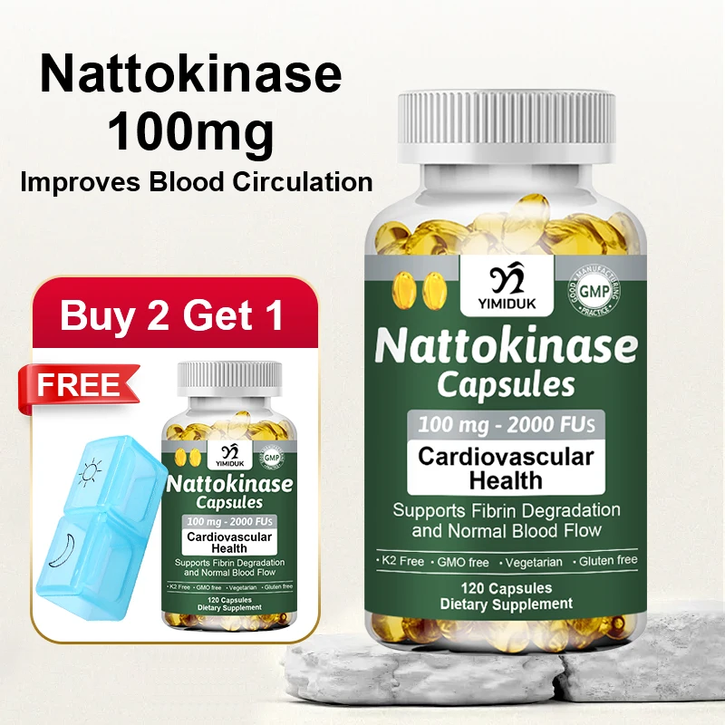 

YIMIDUK High Potency Nattokinase Capsules, Supports Cardiovascular, Blood Pressure, Circulation & Healthy Blood Flow for Adults