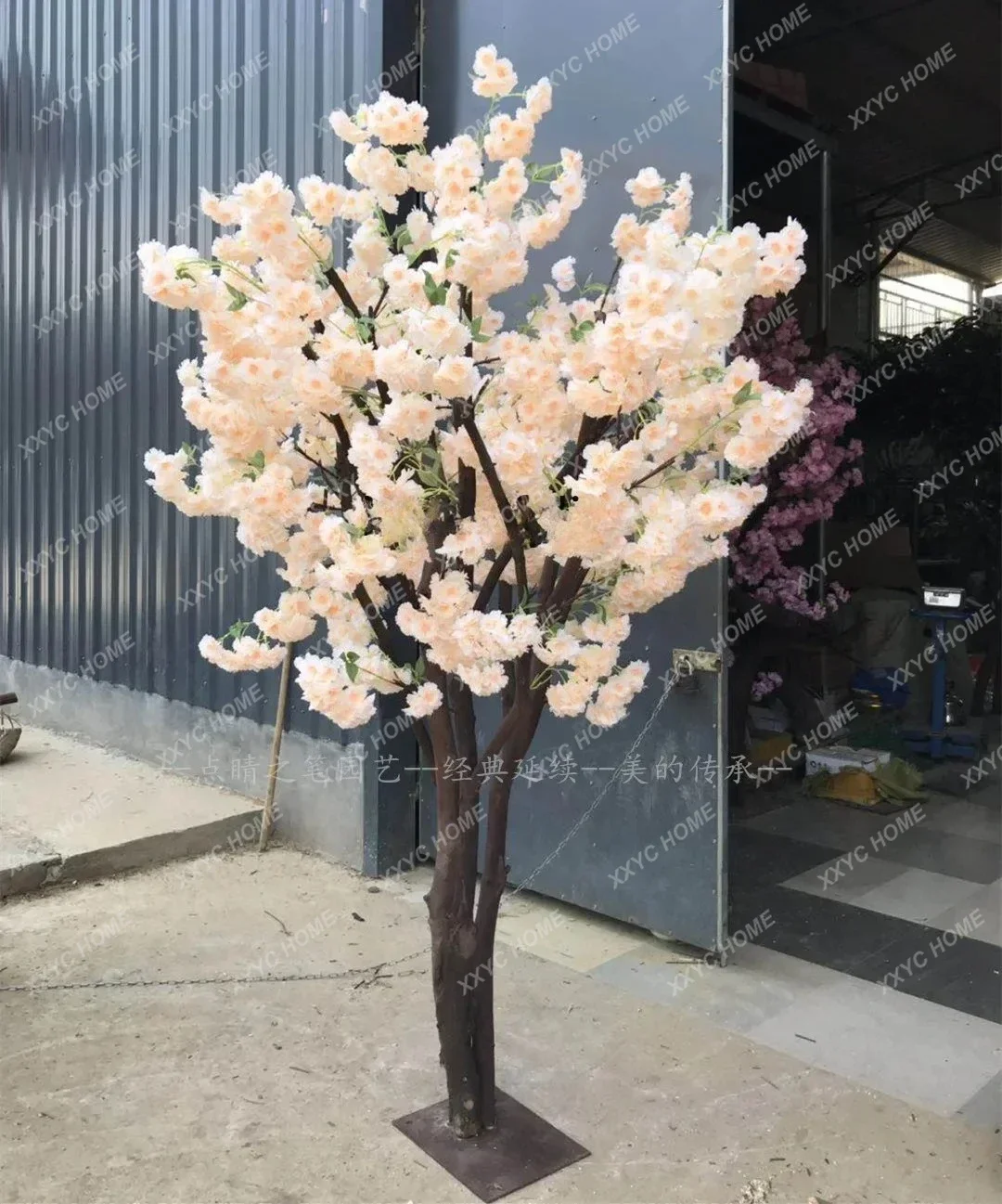 Y Simulation Cherry Blossom Large Plant Peach Tree Indoor Living Room Wedding Celebration Happiness Tree Decoration