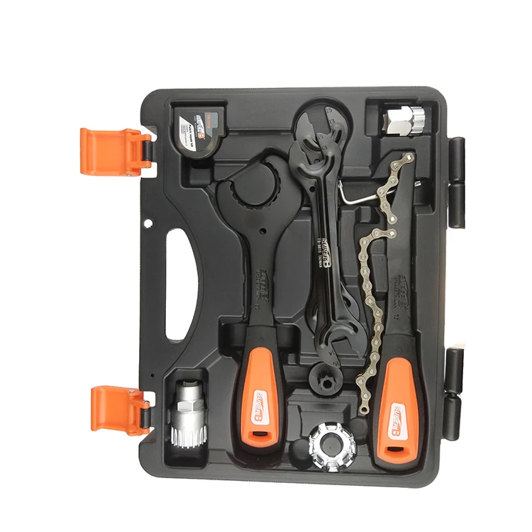 Super B TBA-500 Professional Bicycle Tool Sets Bike Repair Shop Tool Box 27 pcs Multifunction Bike Tool Blow Case B.B. Wrench