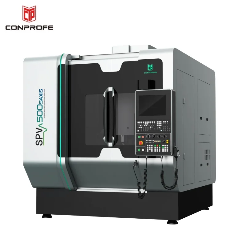 中央モーター付きヘビーデューティー垂直金属フライス盤,Spv500-5Axis, Hsk-A63, 5軸CNC