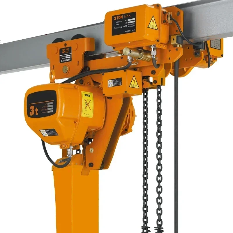 Electric Chain Hoist 2 Tons Single Chain 4 Meters Fixed/Running Small Lifting Tools for Cargo Handling, Handling Materials, Etc.