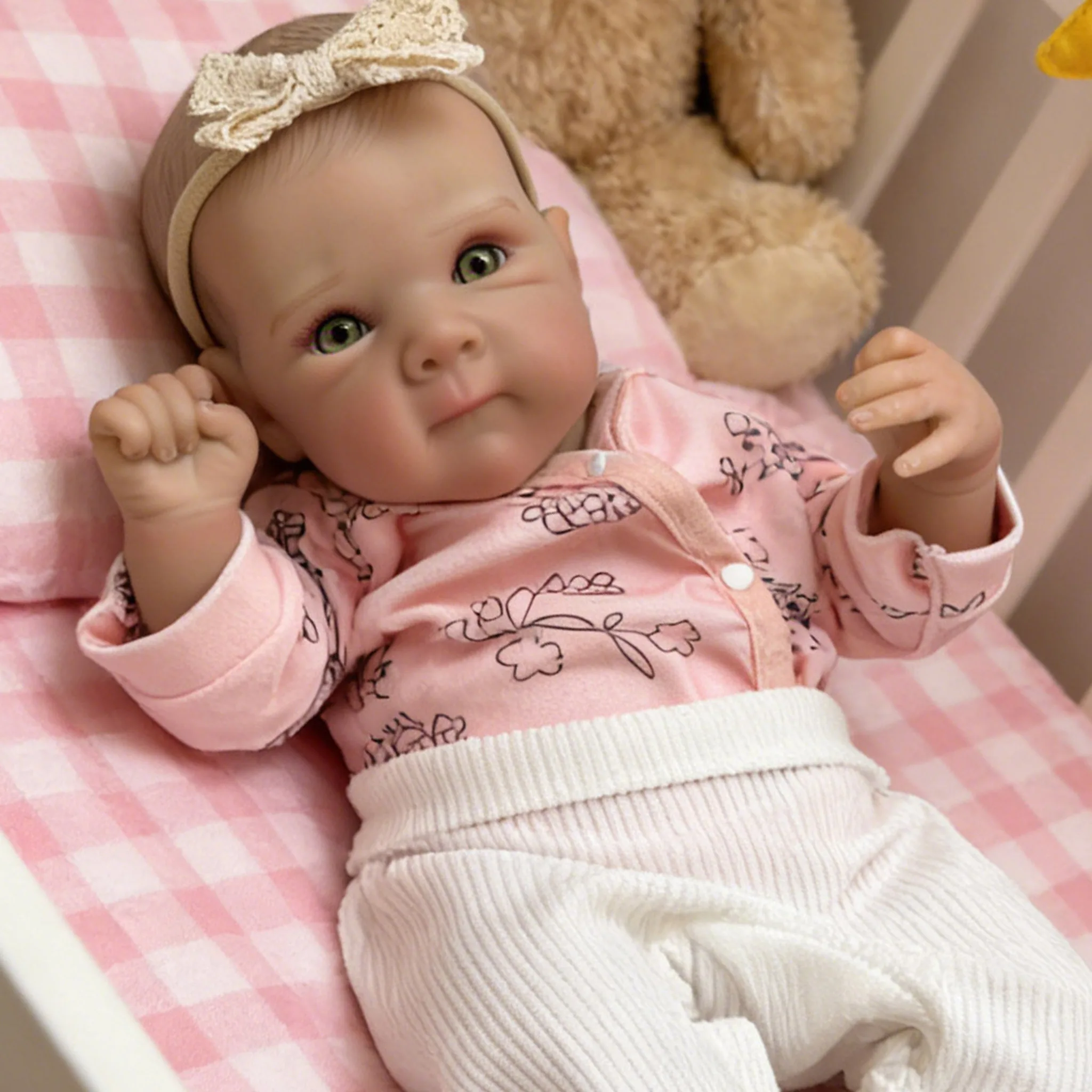 18inch Lifelike Cuddly Reborn Doll Bettie Soft Cloth Body Multiple Layers Painting 3D Skin with Hand Paint Hair Visible Veins